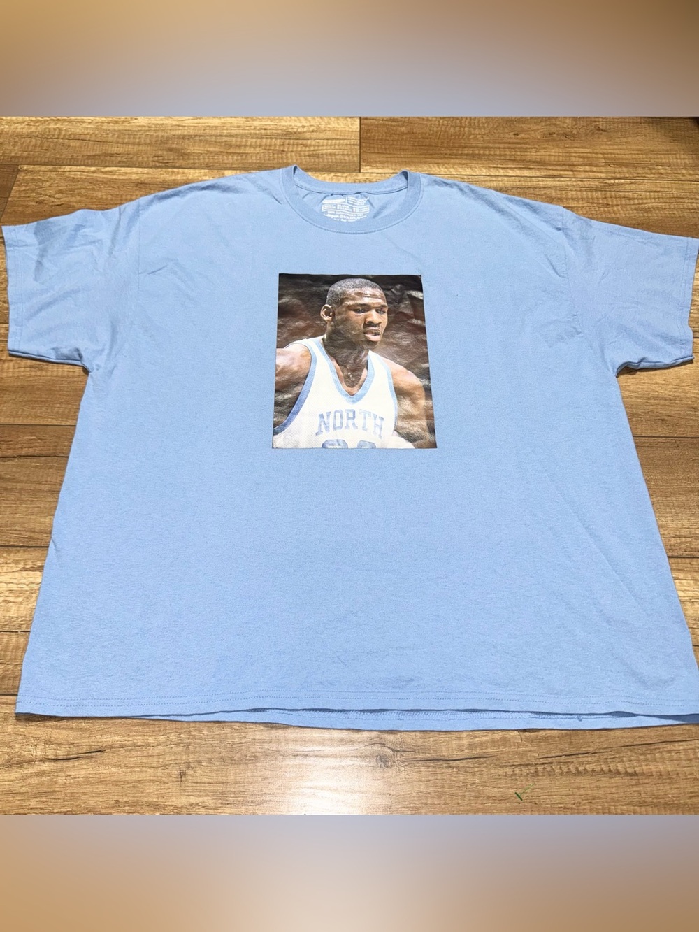 Michael Jordan UNC North Carolina USA Made Powder Blue T Shirt Mens 3XL
